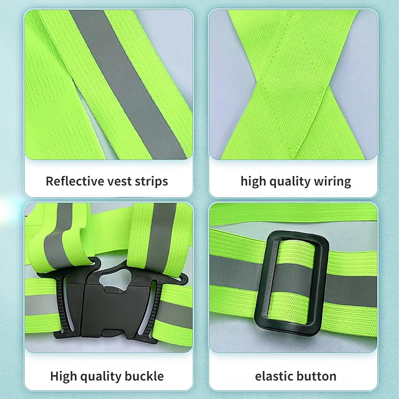 Swygoo Bretelle Catarifrangenti (6 Pezzi),Multiuso ad Alta visibilità Gilet Regolabile con