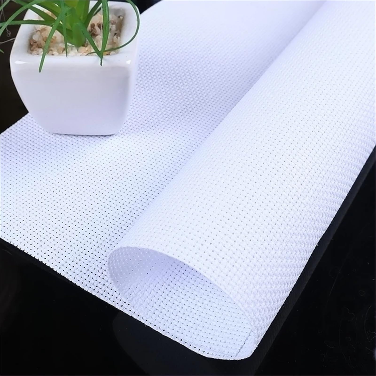 Tela Punto de Cruz Tela Aida for punto de cruz, lienzo, costura, bordado, manualidades, 100-150 cm, 11 ct, 14, 16, 18, 22, 28, 25 para Bordado(11CT)