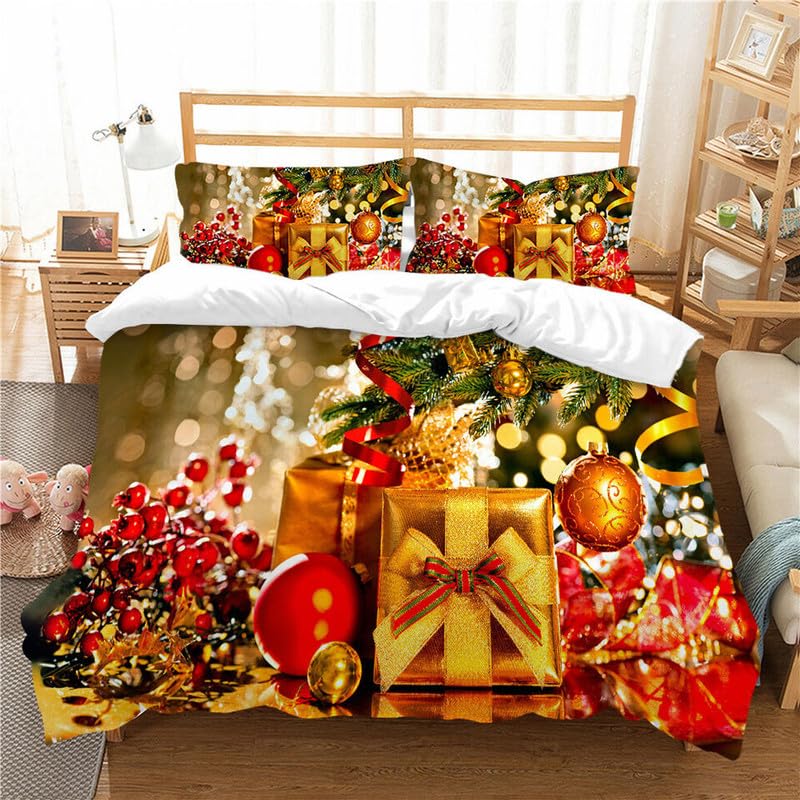 Housse de couette 220x240 en microfibre douce avec 2 taies d'oreiller