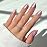 Glamnetic Press On Nails - Seaspell | Short Almond Pink Fake Nails with a Velvet Finish, Salon Quality Summer Nails | 15 Sizes - 30 Nail Kit with Glue
