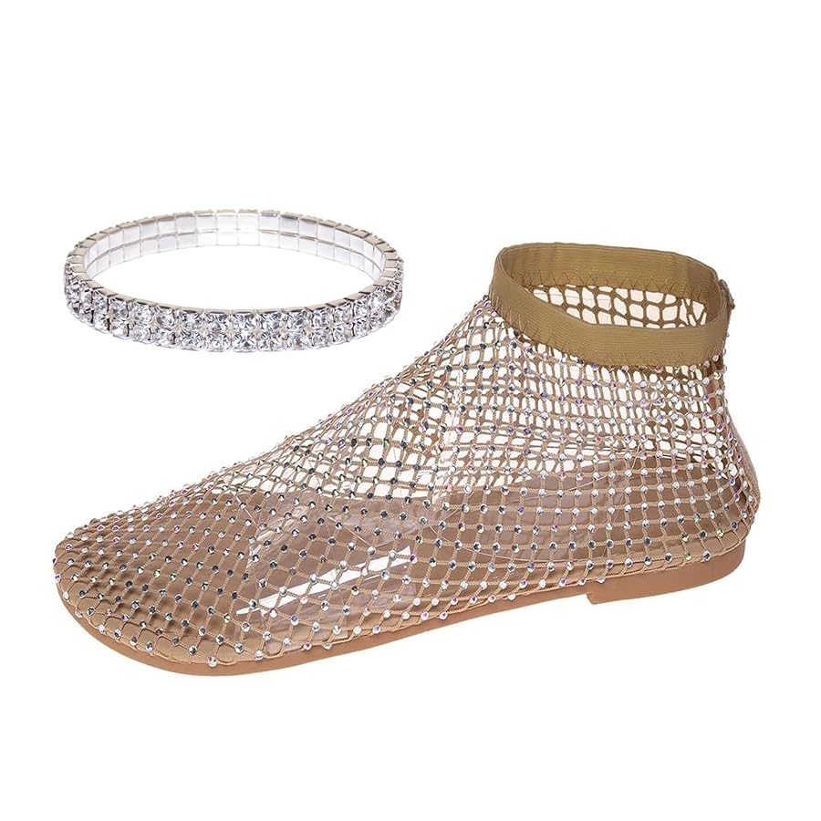 【INCHANT ME】Mesh See-Through Flat Shoes Amazon.com | LTHTX Mesh Ballet Flats for Women,Women's