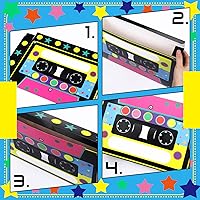 Vista 4 de 4 Pcs 80s 90s Party Favor Boxes 16 x 10 in Large Cassette Player Party Treat Boxes Boom Cassette Tape Hip Hop Decor for Retro 1980s 1990s Christmas