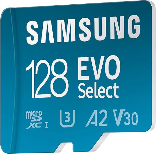 Samsung EVO Select (2024) microSD card + SD adapter, 128GB, Memory card for smartphone and tablet, UHS-I U3, 4K UHD, Full HD, 160 MB/s Read, MB-ME128SA/EU - 3