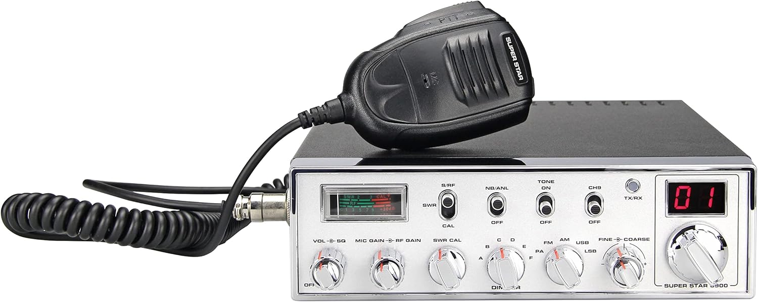 Front view of Super Star 3900 CB Radio showing all controls