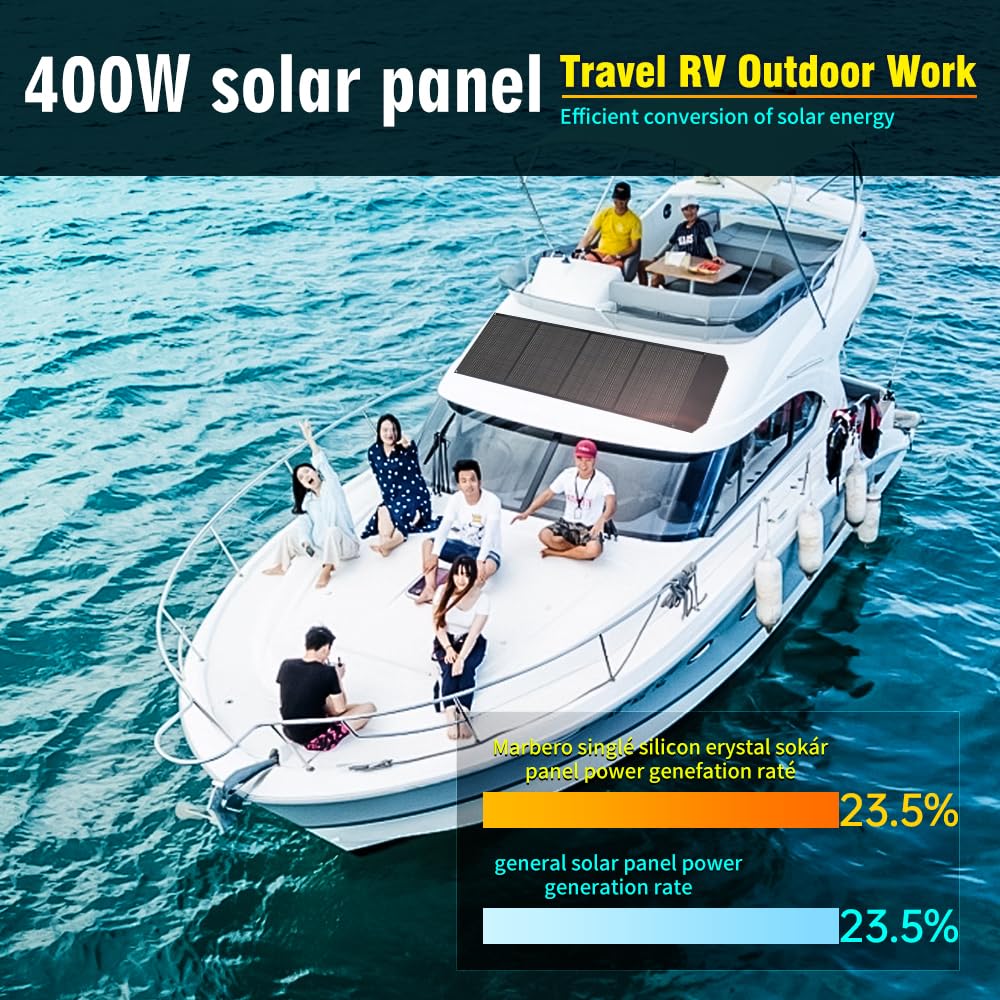 Faltbares Solarpanel 400W Solar-Ladegerät IP67 Wasserdicht und Staubdicht Hohe Ausgangskonversionseffizienz 22.5% Tragbares Ladegerät Solarstrom Solarpanel Camping Outdoor Notstromversorgung