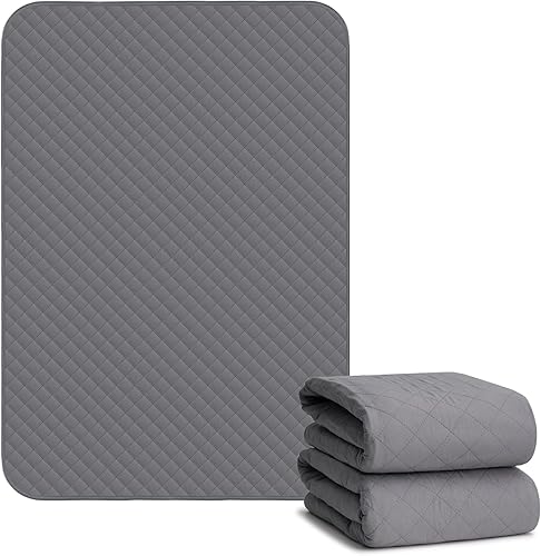 Hide Stains - Almohadillas de cama lavables de 45 x 56 pulgadas (paquete de 2), almohadillas de cama para incontinencia, lavables, XL, almohadillas
