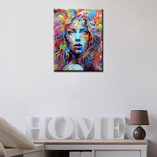 Miniatura 2 de Graffiti - Kit de pintura de retrato por números, 16 x 20 pulgadas, lienzo de pintura al óleo para niños, estudiantes, adultos principiantes con