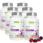 Igennus Methylated Kids Multivitamin Gummy, MTHFR, No Artificial Sweeteners or Flavors, Sugar Free, Age 4+, 90 Natural Berry Flavor Gummies from Fruit Powder, Non-GMO, Halal, Clean Label x6