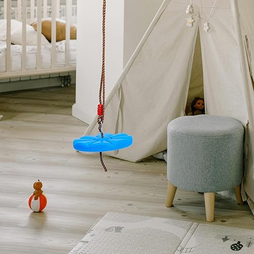 Miniatura 6 de Columpio colgante de pétalos octogonales para jardín al aire libre, asiento de disco de plástico para patio trasero, columpio de equilibrio grueso