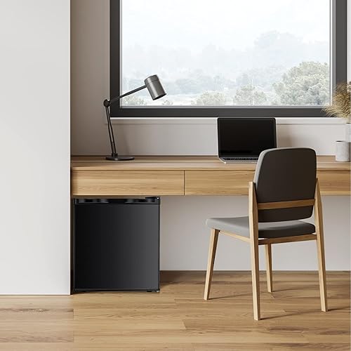 Miniatura 9 de R.W.FLAME Mini congelador de 1.1 pies cúbicos, congelador pequeño reversible de una sola puerta, congelador vertical con estantes, pies ajustables