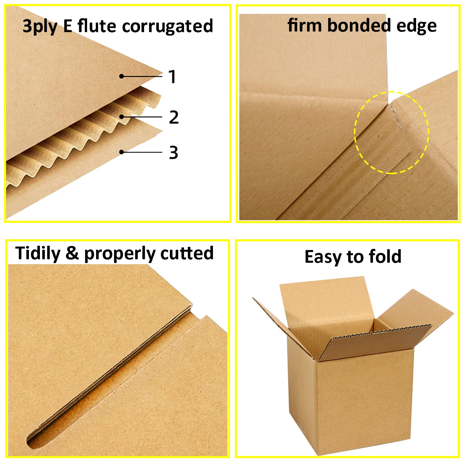 40 Pack 6x6x6 inch Corrugated Boxes Mailer- Corrugated Cardboard Mailer Shipping Boxes, Small Mailing Packing Boxes for Shipping, Moving, Storage for by zmybcpack - Image 4
