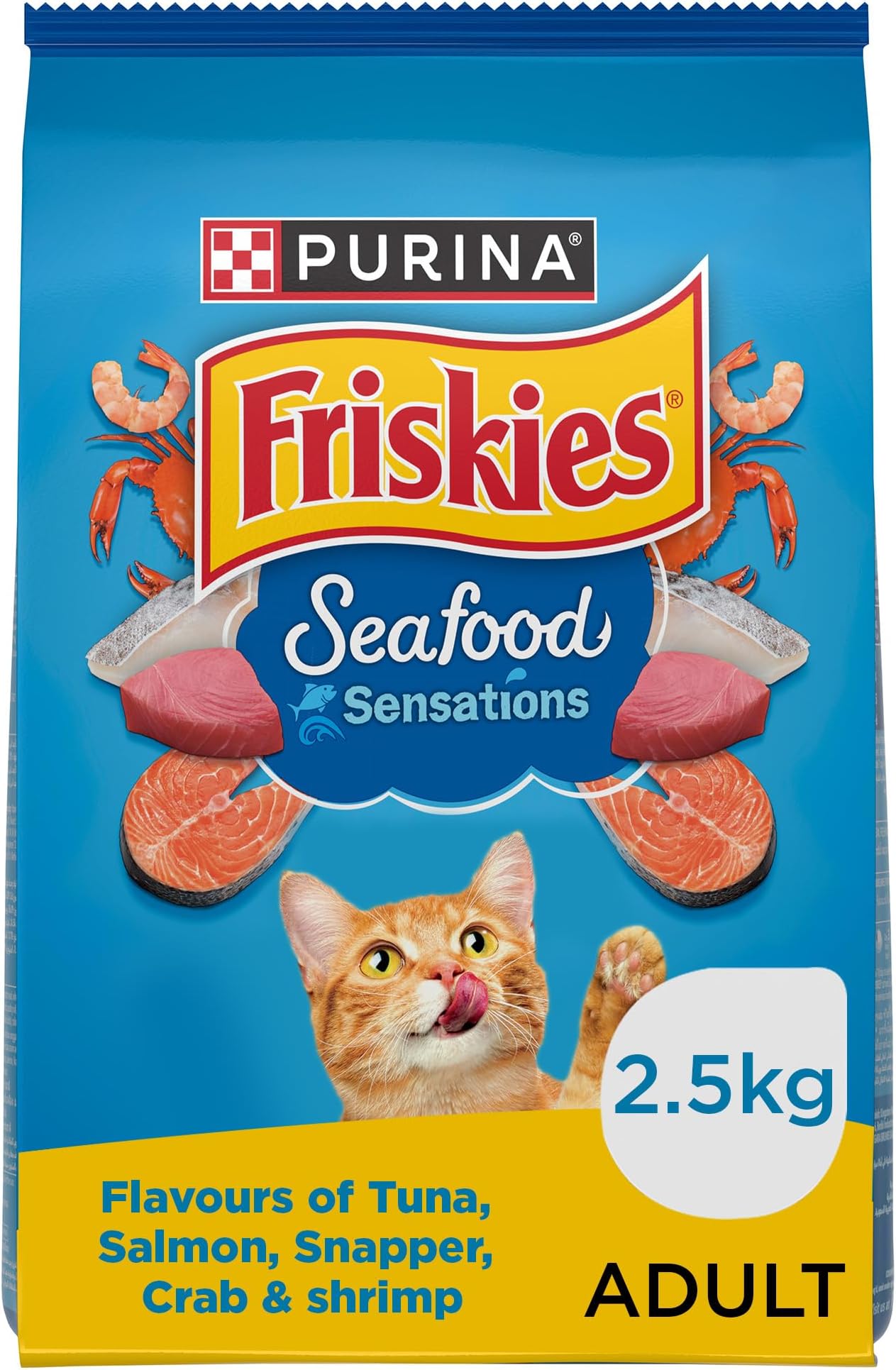 Friskies Seafood Sensations Cat Dry Food - 2.5KG