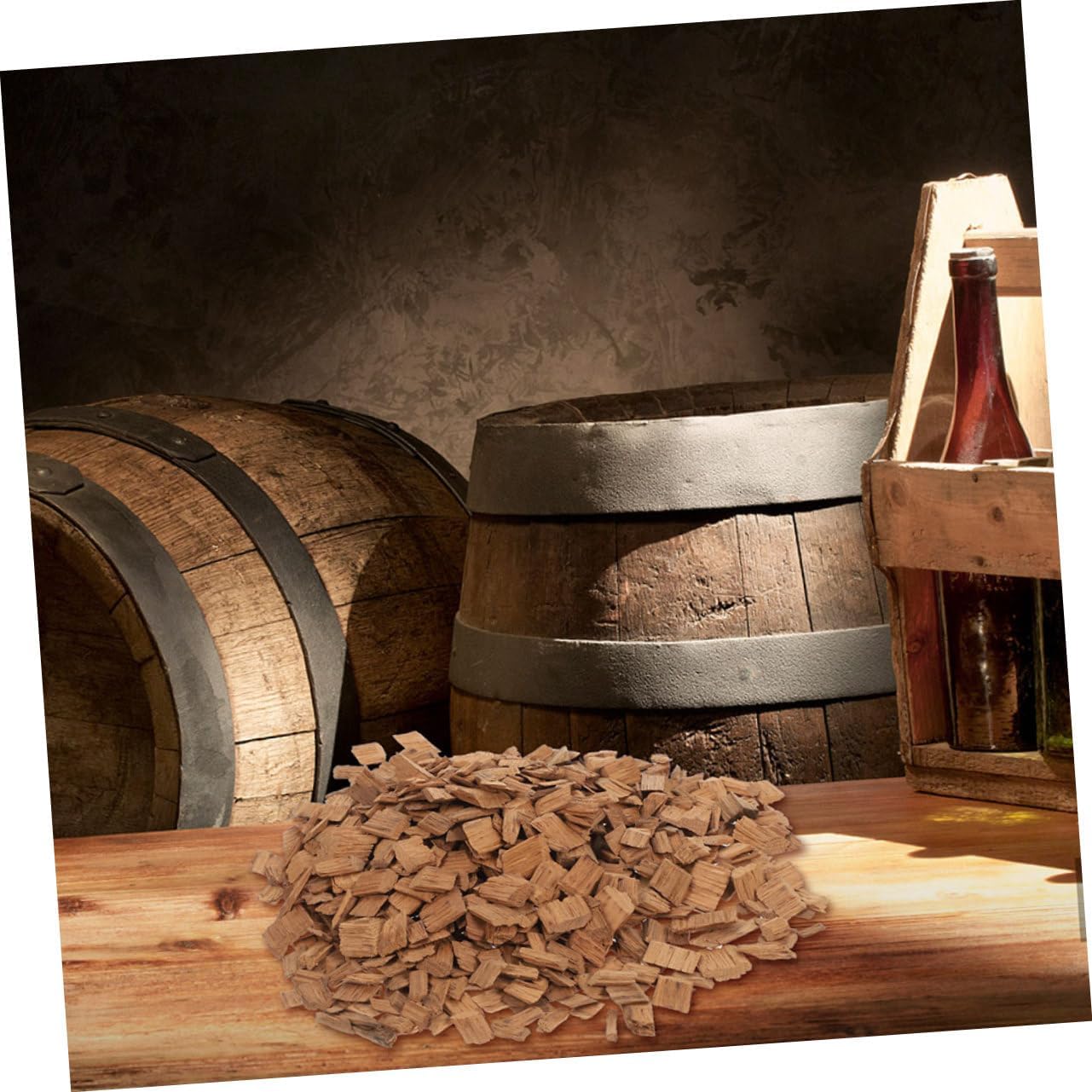 200g French Oak Chips for Home Wine Brewing Medium Pieces Enhance Flavor and Aroma in Red Wine