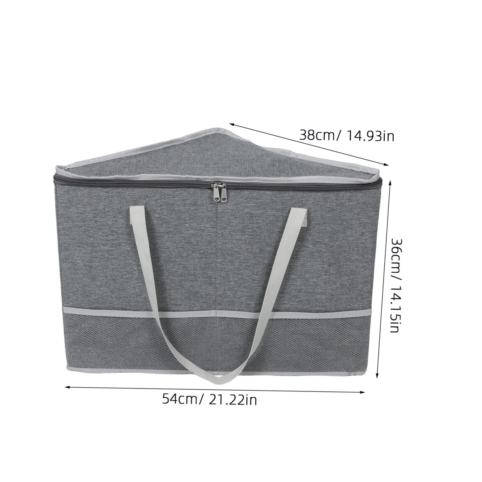 Dreieckige Kleiderbügel-aufbewahrungsbox mit Reißverschlussdeckel Stabiler Organizer für Mehrere Kleiderbügel Platzsparender Korbstapeler aus Polyester für Schrank und Waschküche