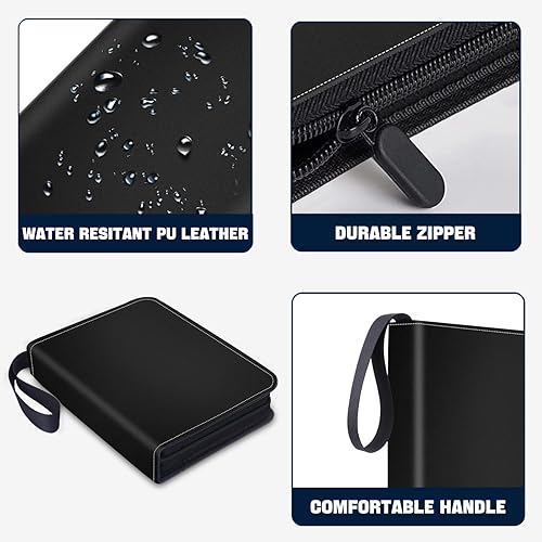 Miniatura 5 de Carpeta de 900 bolsillos para tarjetas intercambiables, carpeta de tarjetas de béisbol con mangas, álbum coleccionable para tarjetas de béisbol,