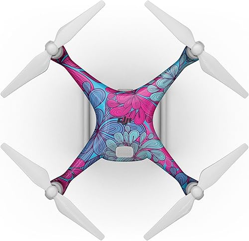 DesignSkinz - Compatible con Drone DJI Spark - Calcomanía protectora de vinilo resistente a los arañazos - Brotes florales vibrantes y coloridos