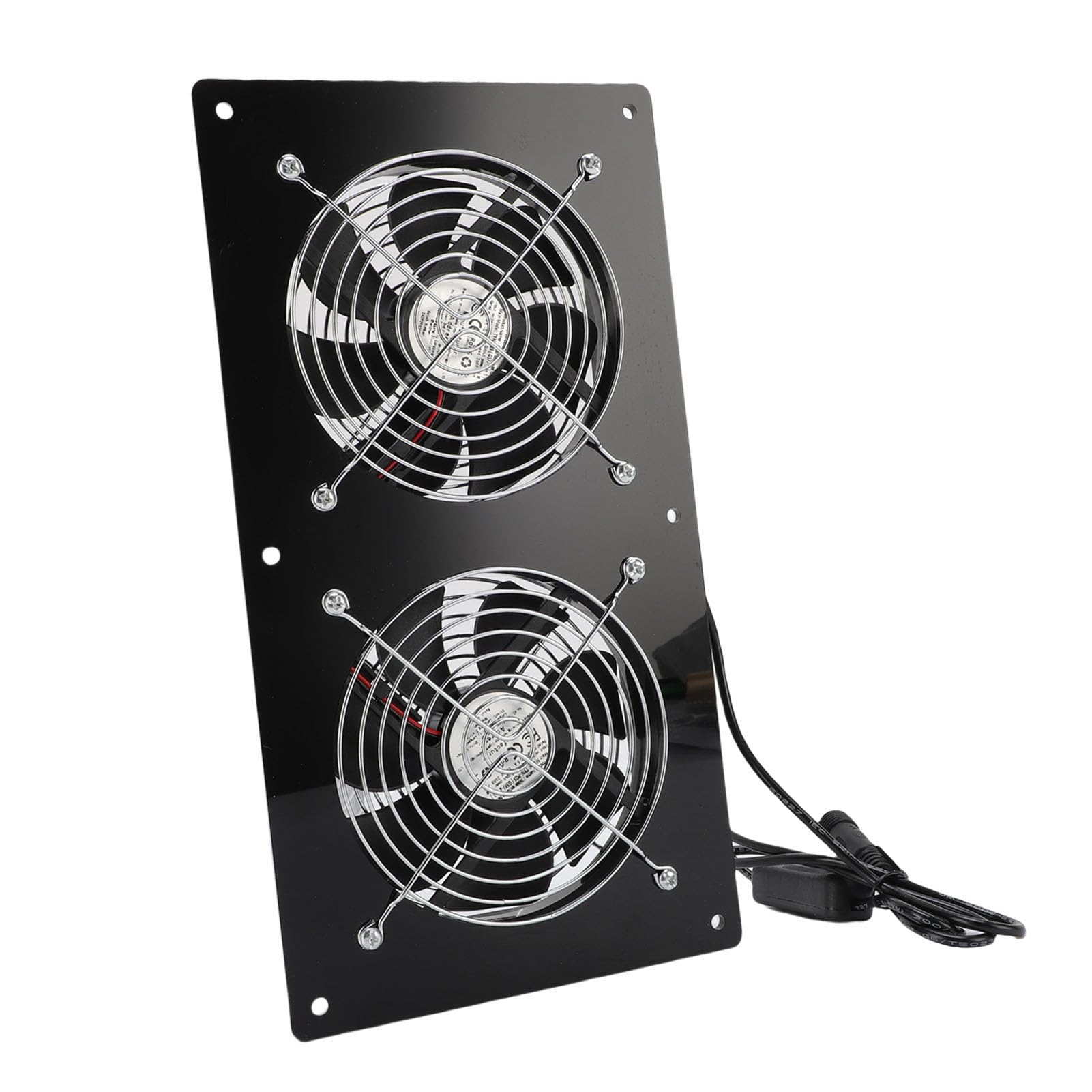 GLOGLOW Plastikowe Podwójne Wodoodporne Wentylatory Panel Słoneczny 15 W 2688 Obr./min dla Kurnika Szopa Szklarniowa Wentylacja Domu dla Zwierząt Zestaw Słonecznego Wentylatora Wyciągowego Stop