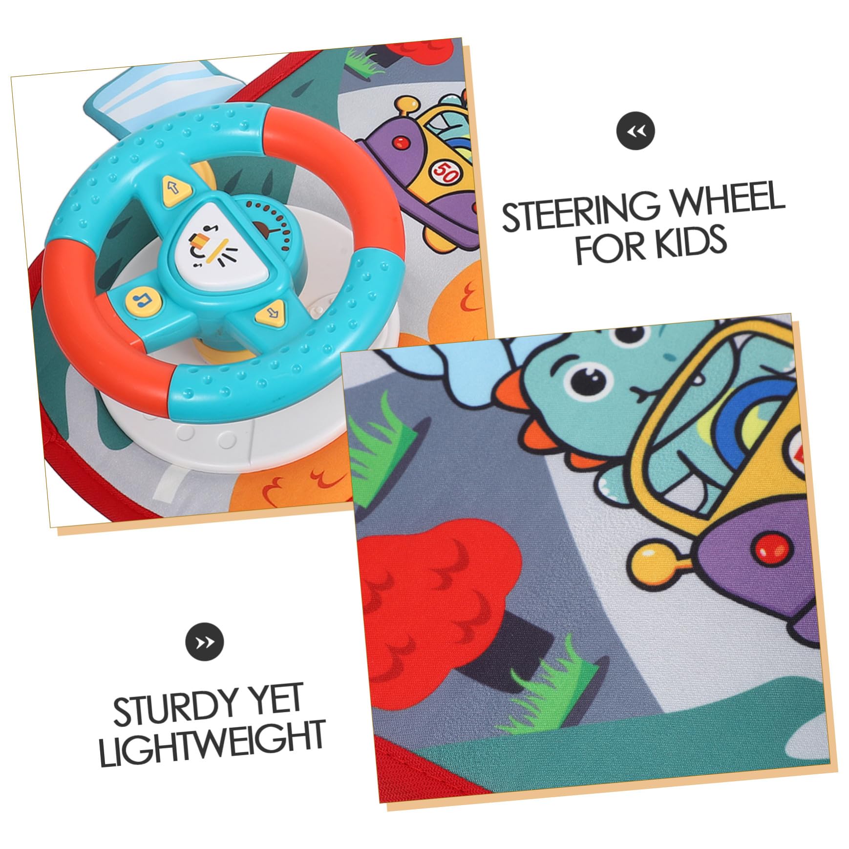 Toddmomy Gioco per Simulazione Guida Auto Educativo Interattivo Portatile per Seggiolino Veicolo Design Robusto e Leggero per Giochi Genitore-figlio