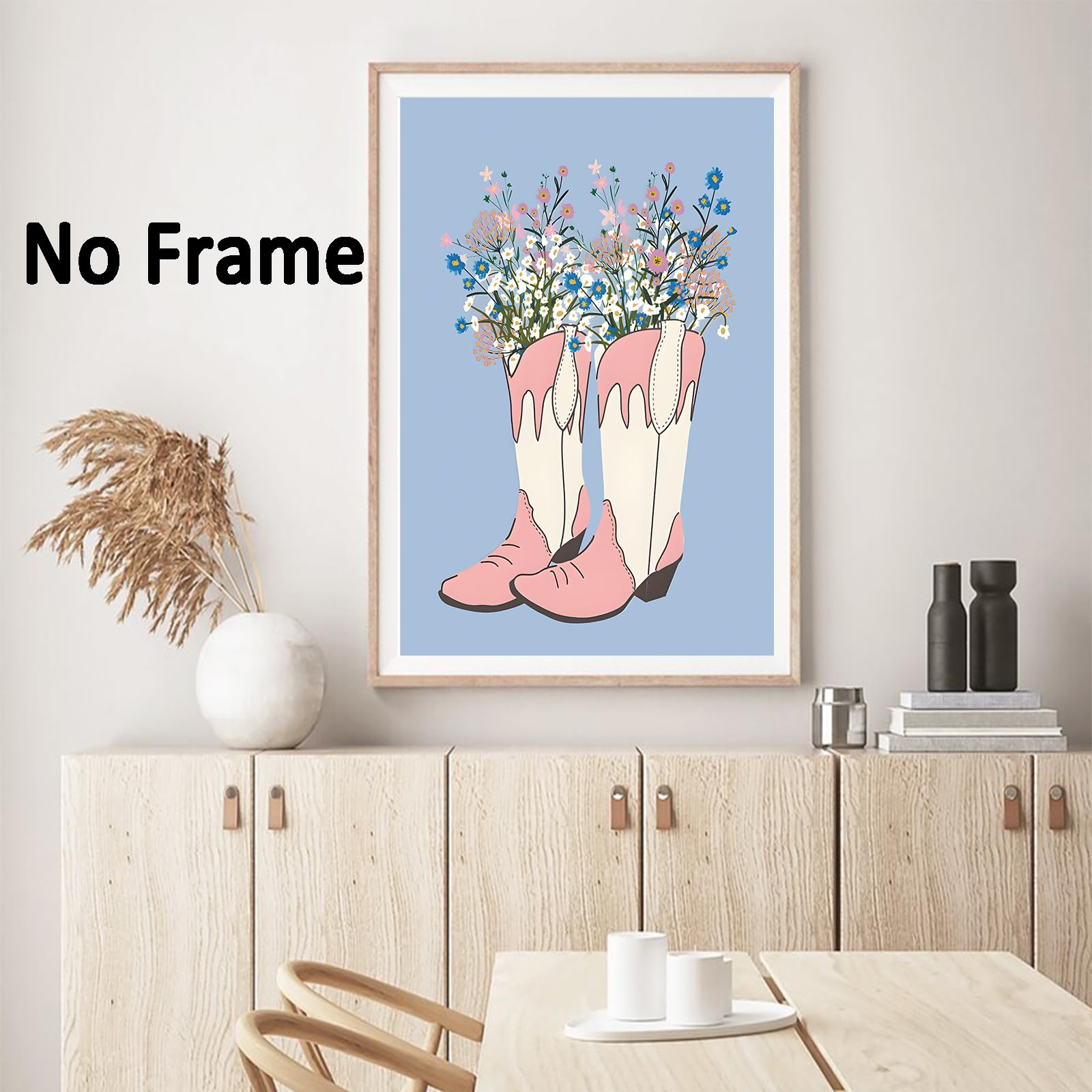 Aazon.co: Riveda 5 Pcs Navy Blue Cowgirl Wall Art Cute Girly Western...