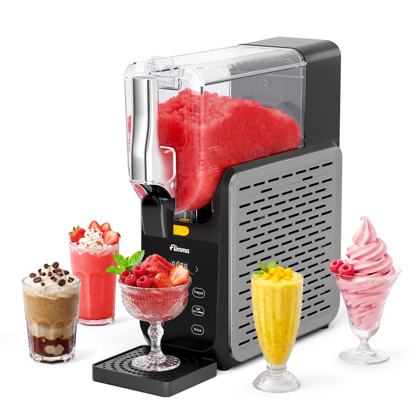 View 1 of ****USED UNKOWN IF MISSING PIECES***
Flimma 120oz 2-in-1 Soft Serve & Slushie Machine