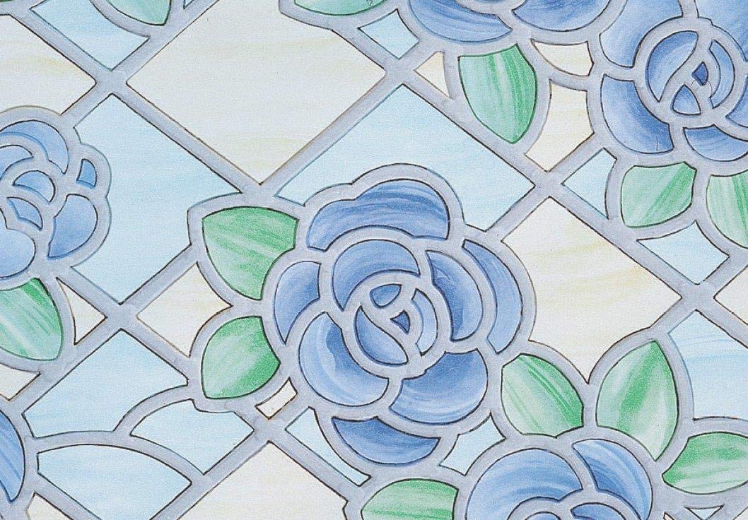 Fablon Amiens Blue Self Adhesive Window Film 2 M X 67.5 cm Bathroom Kitchen from YöL