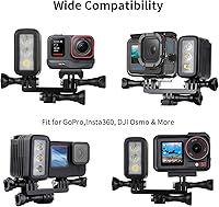 Vista 3 de SOONSUN Luz de buceo recargable – Luz de video LED de alta potencia de 450 lúmenes, resistente al agua de 164 pies, luz de relleno subacuática