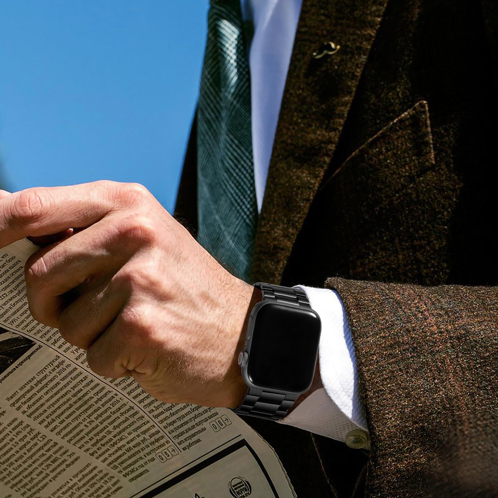 Netolo Cinturino in Metallo Compatibile con Cinturino Apple Watch 49mm 45mm 44mm 42mm 41mm 40mm 38mm, Cinturini di Ricambio in Acciaio Inossidabile per iWatch Series 9 8 7 6 5 4 3 2 1 Ultra SE SE 2