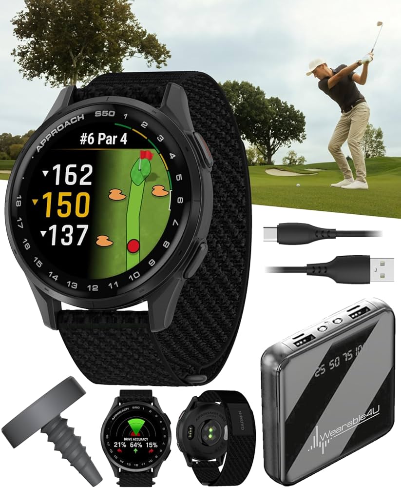 Amazon.com: Garmin Approach S50 Golf GPS Smartwatch Slate Aluminum