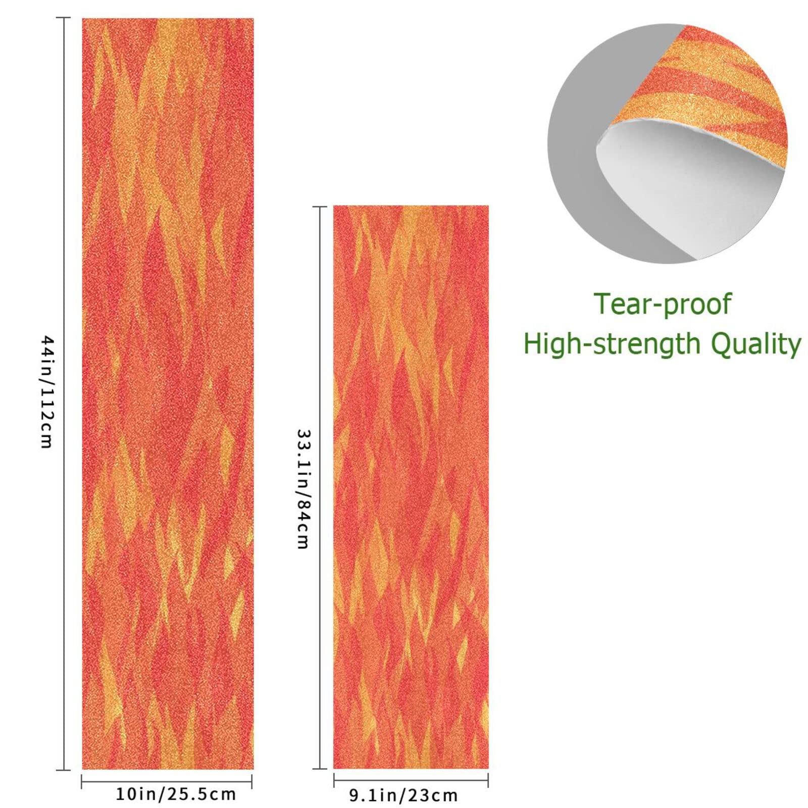 SDMKA Red Orange Flame Skateboard Grip Tape 9