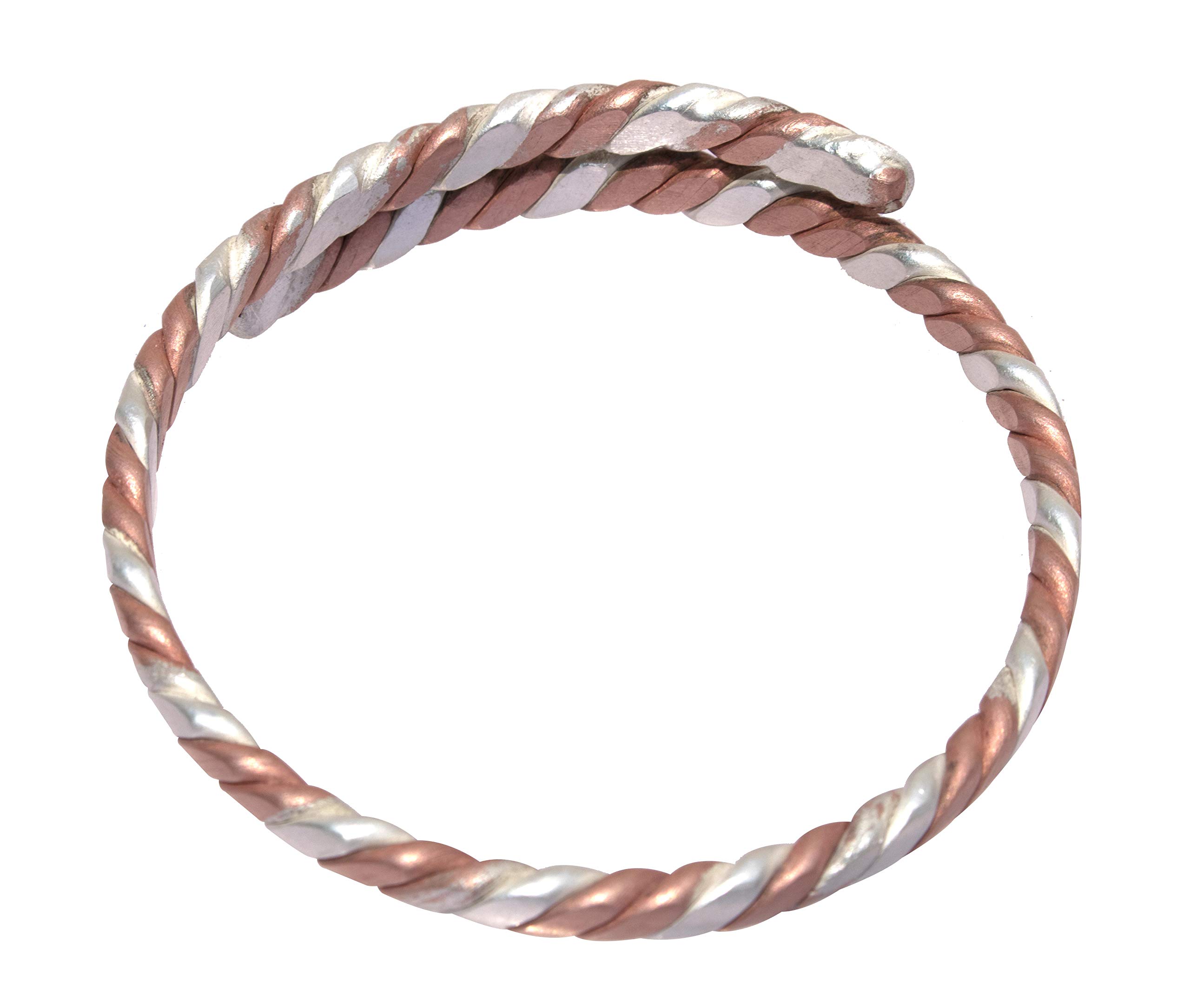CHAKRADHARI Silver Copper Combined Kada for Male and Female 2 Metal Bangle For Women (B08J3RK62M) Amazon Price History, Amazon Price Tracker