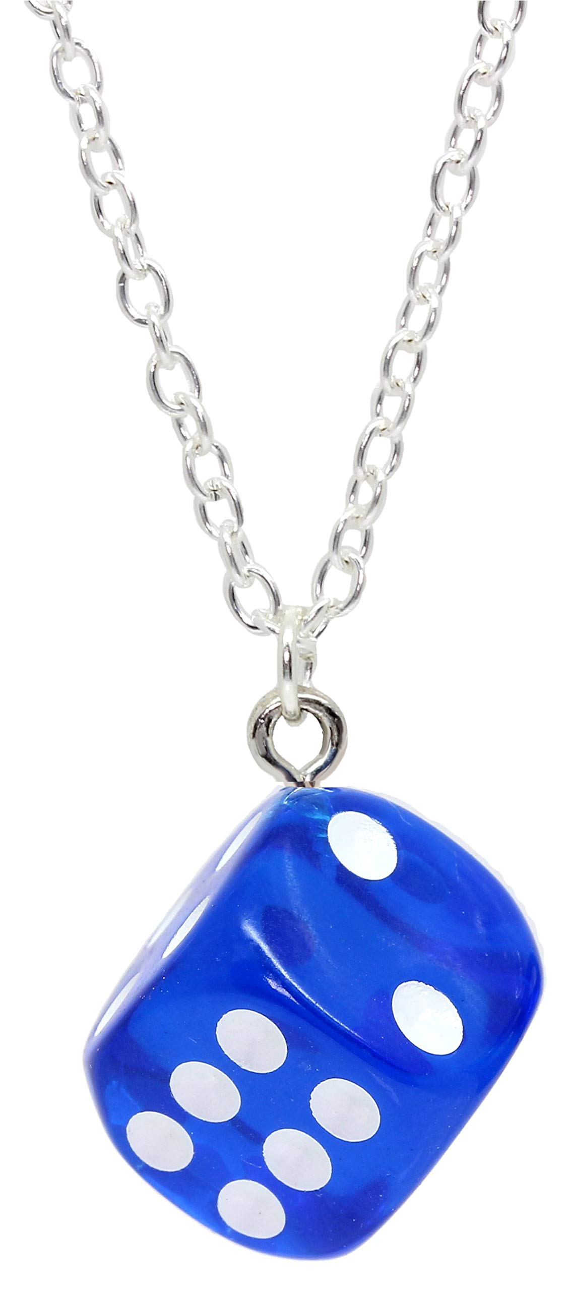 bluebubble Lucky DICE Neon Charm Necklace on Gift Card