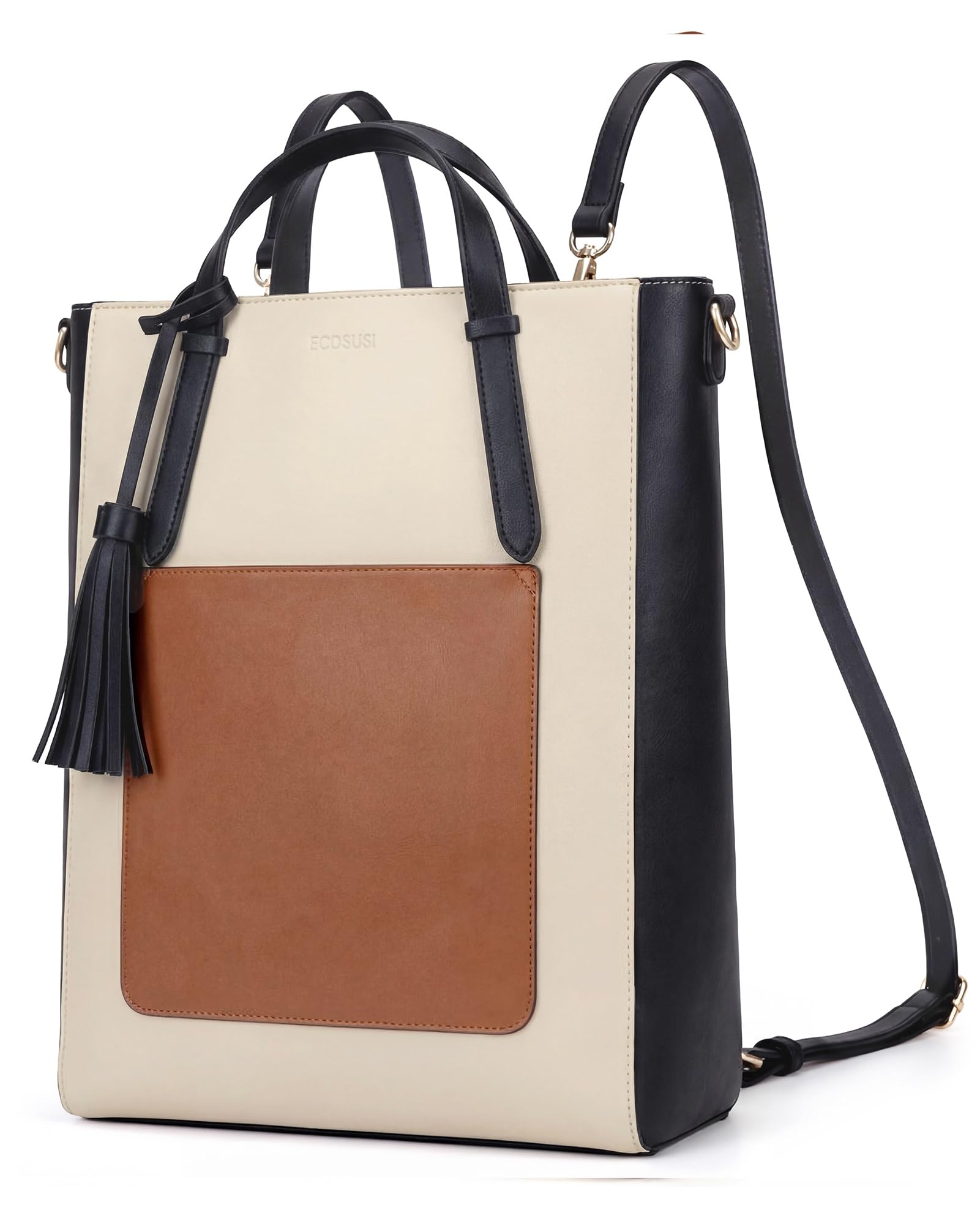 ECOSUSI Rucksack Damen Klein Handtasche, Leder Elegant Cityr