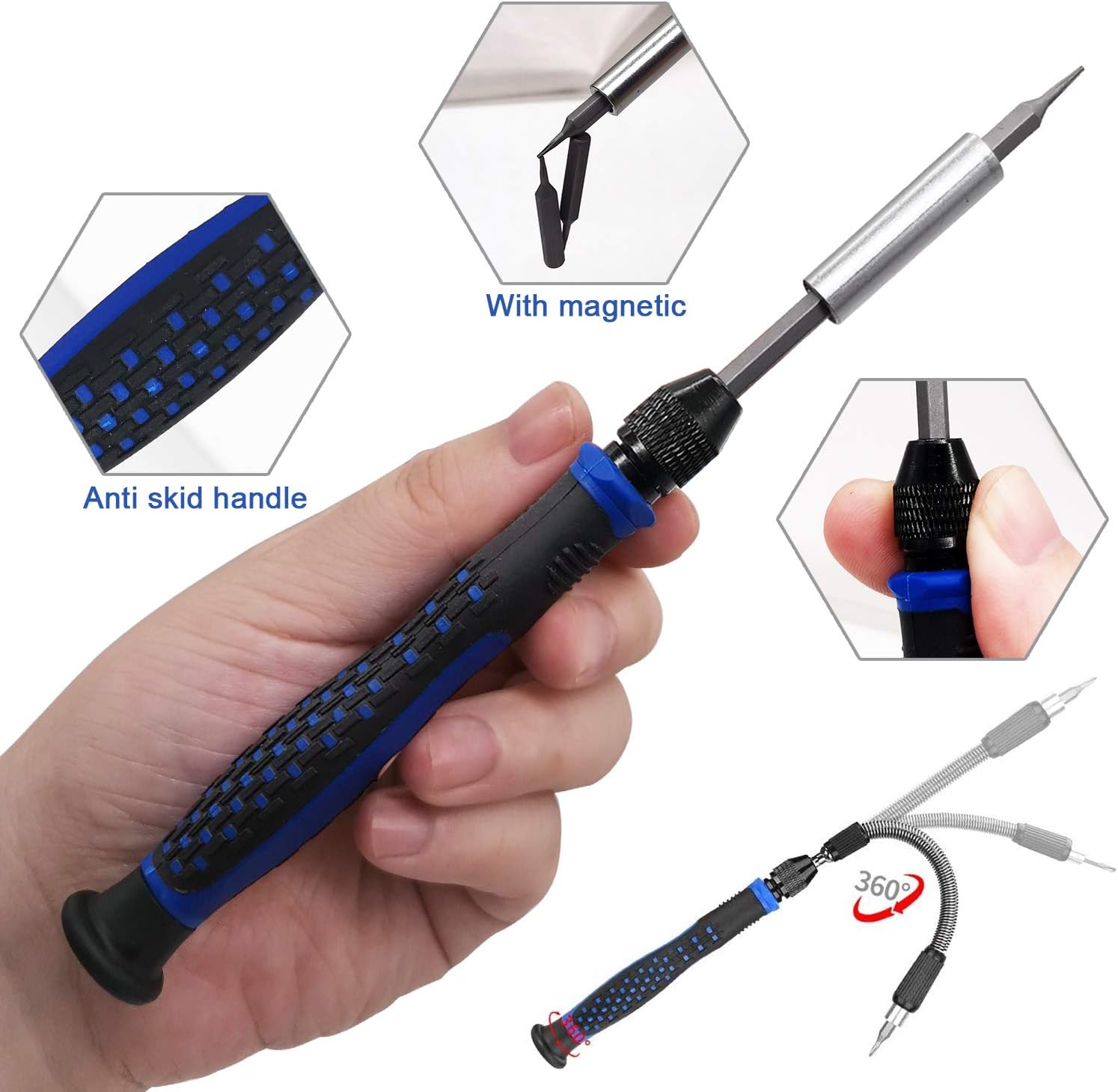 oGoDeal 132 in 1 Electronic Screwdriver Set Prying and Opening Repair Tool Kit for Fixing Computer, Laptop, PC, Cell phone, iPhones, iPads, MacBooks, Eyeglasses, Toys, Xbox
