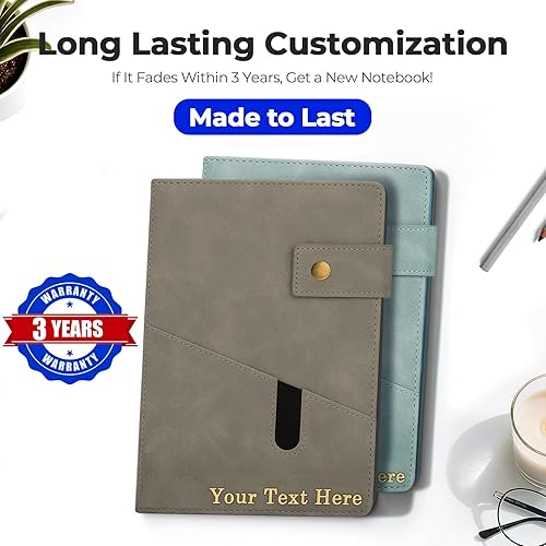 Vista 22 de Personalized Journal Notebook, Personalized Hardcover Notebook with Pen Set, A5 Customized Lined Journals for Women and Men, Birthday, Best Friend