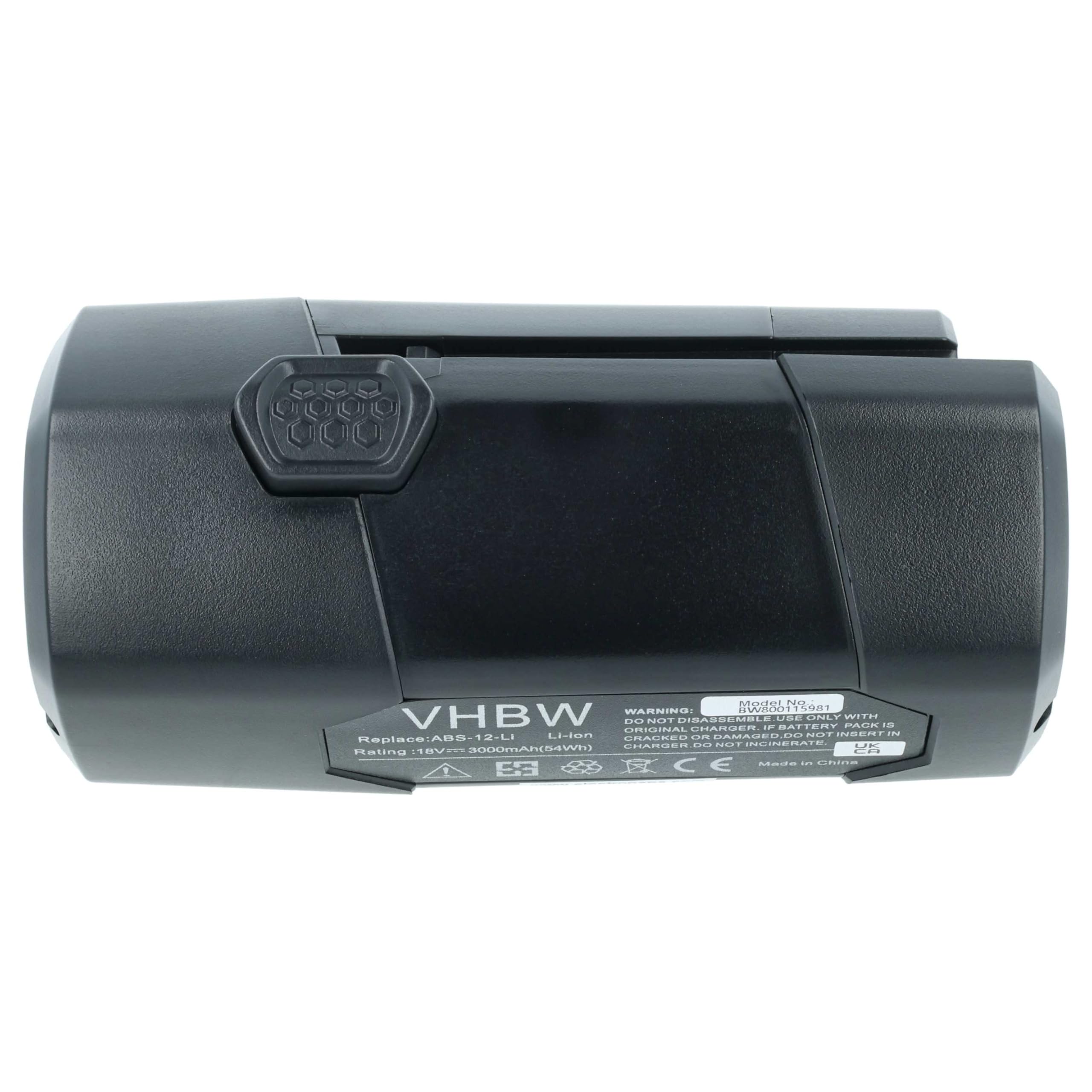 vhbw Akumulator kompatybilny z narzędziami Lux-Tools A-KS-18Li/25 (3000 mAh, litowo-jonowy, 18 V)