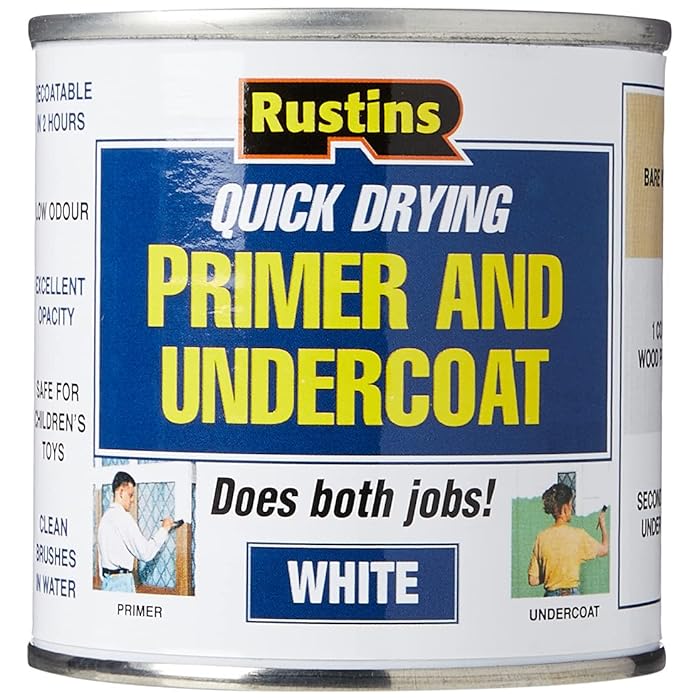 Buy Rustins WHPU250 250ml Quick Dry Primer/ Undercoat White Rust