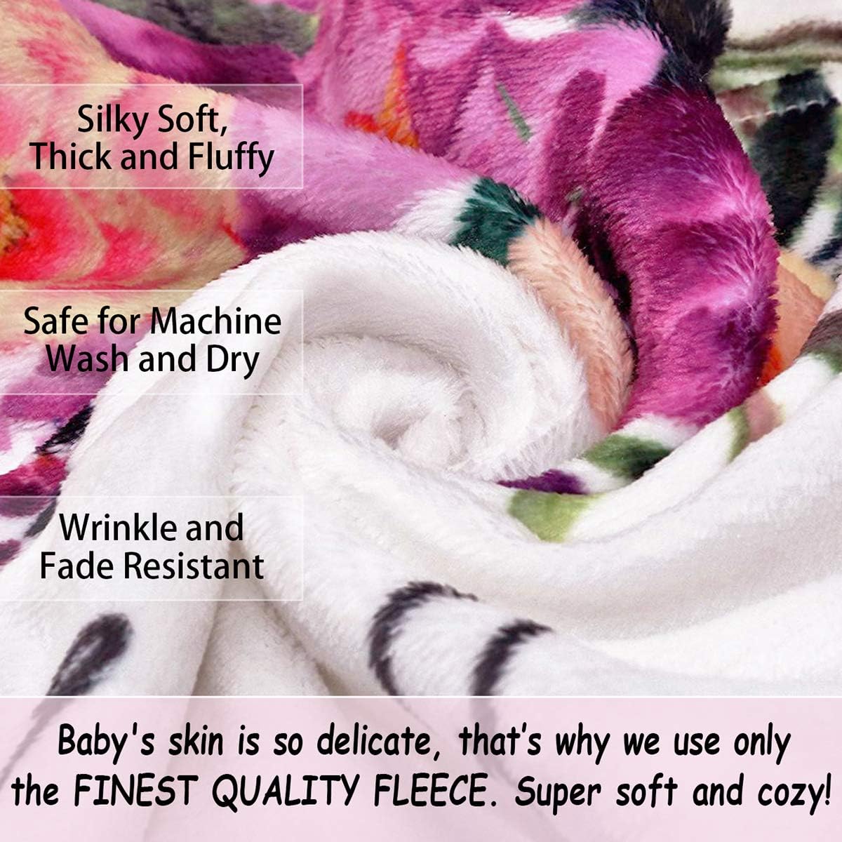 Baby Age Milestone Blanket, Bee Honeycomb Blanket for Nursery, Baby 1-12 Months Growth Chart, Includes 4 Frame and 1 Headband 47"x40" BTQQPH33 - Image 7