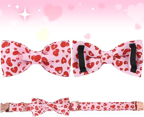 Miniatura 77 de Collar de perro con bandera estadounidense con pajarita, collar patriótico para perros pequeños, medianos y grandes, talla XS