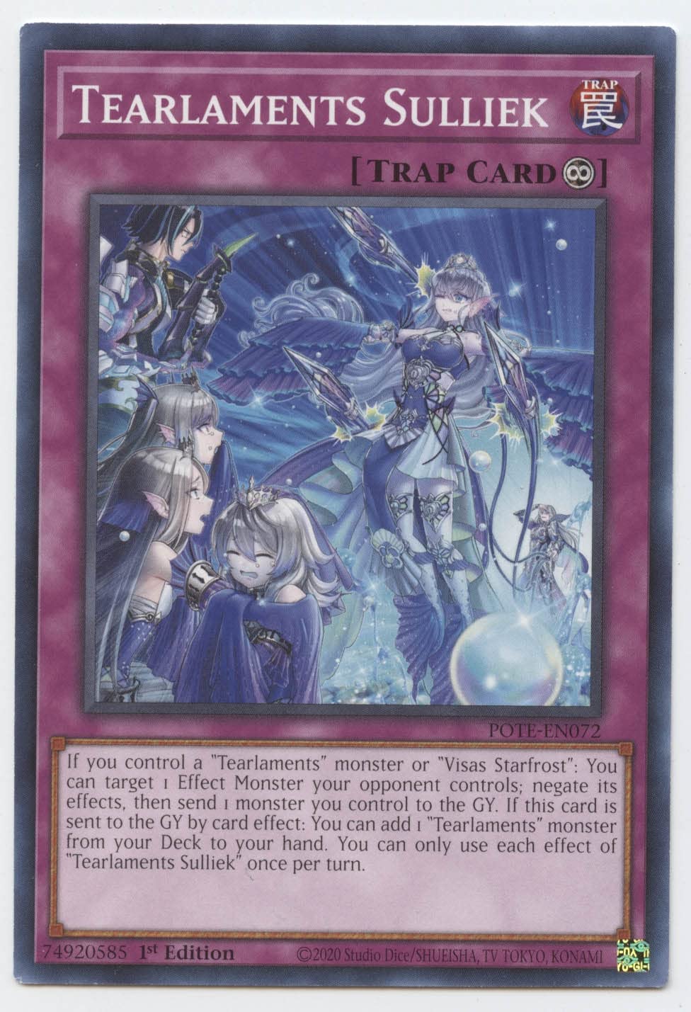 Amazon.com: Yu-Gi-Oh! Tearlaments Sulliek - POTE-EN072 - Common