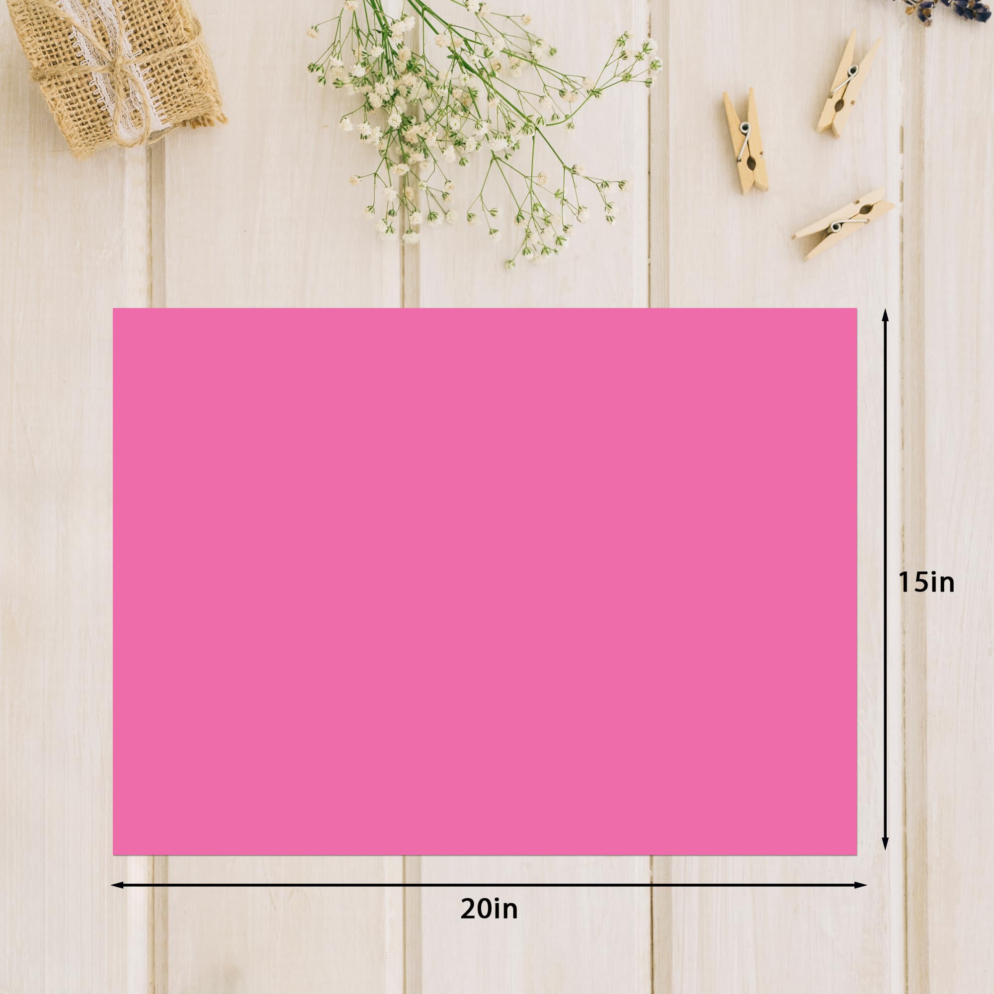 PINWATT- Papel de seda rosa de 1000 hojas de 20 x 15 pulgadas a granel para bolsas de regalo: papel de seda para envolver regalos, cumpleaños, bodas, fiestas, manualidades, decoración, suministros par