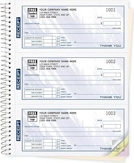 Cash Receipt Books, 3 to a Page, Wirebound, 3part (Blue), Quantity 500 Receipts