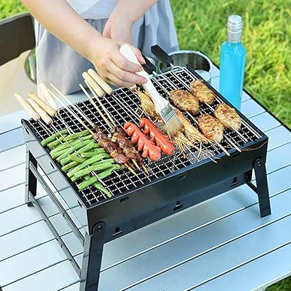 REMANG Portable BBQ Grill Foldable Charcoal Barbeque Grill Portable BBQ Tandoor Griller for Outdoor Picnic, Camping, and Travelling