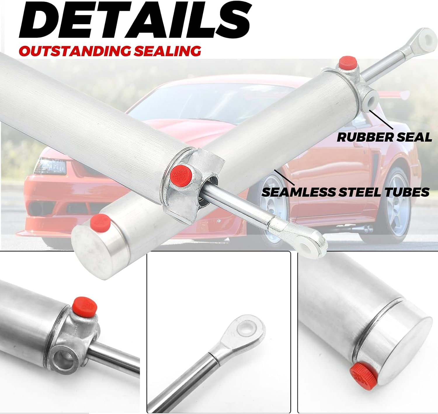 TUNTUN Convertible Top Hydraulic Cylinders Lift Arms Fit for 1999 2000 2001 2002 2003 2004 Ford Mustang and Cobra Replaces XR3Z-7650600-A