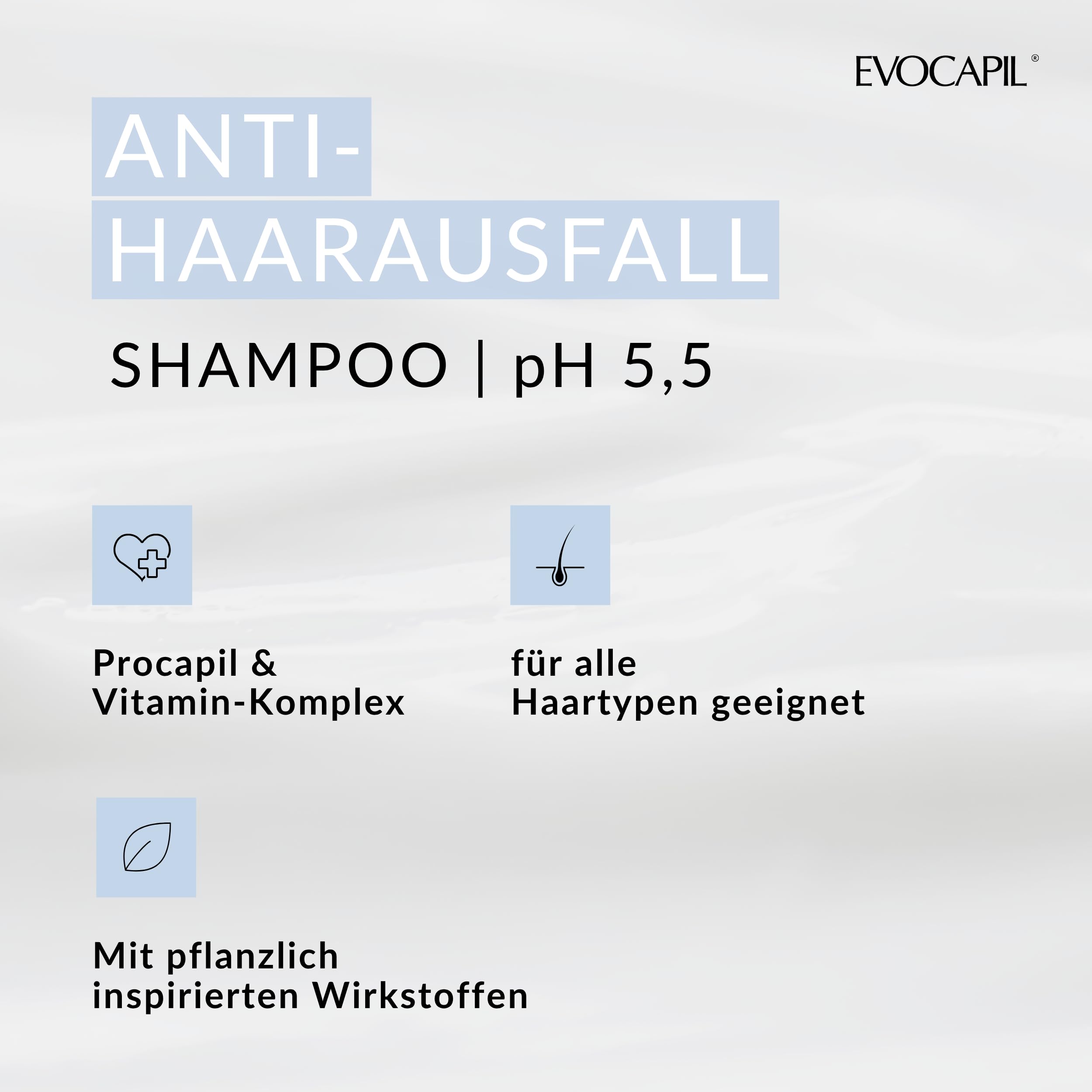 Evocapil - Haar Vitamine - 3x 300ml Haarshampoo mit Keratin, Biotin, Protein und Aminosäuren - Für Anwendungen nach Haartransplantationen - schützt und pflegt das Haar