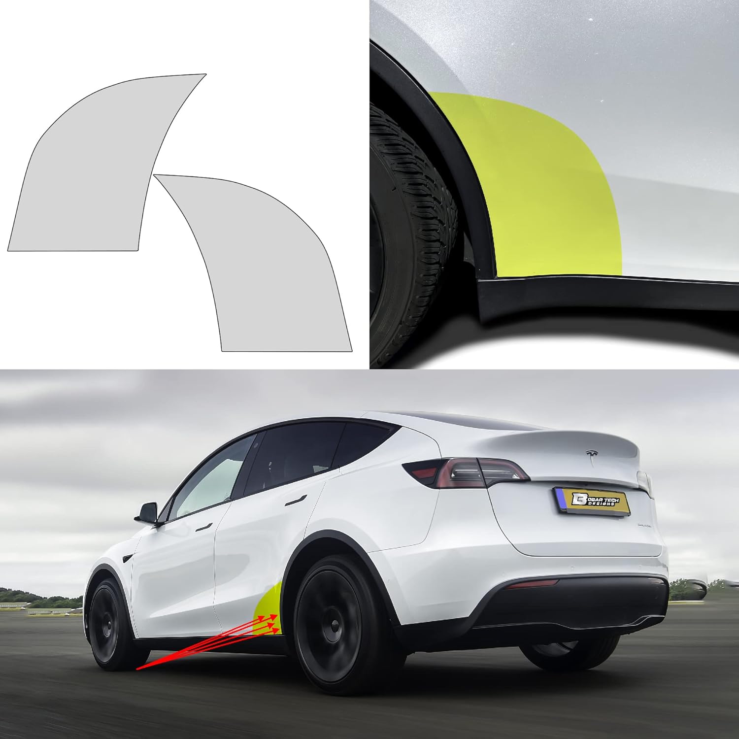 BOGAR TECH DESIGNS - Pre-Cut Paint Protection Film Clear Bra PPF Decal Film Kit Fits Tesla Model Y 2020-2024