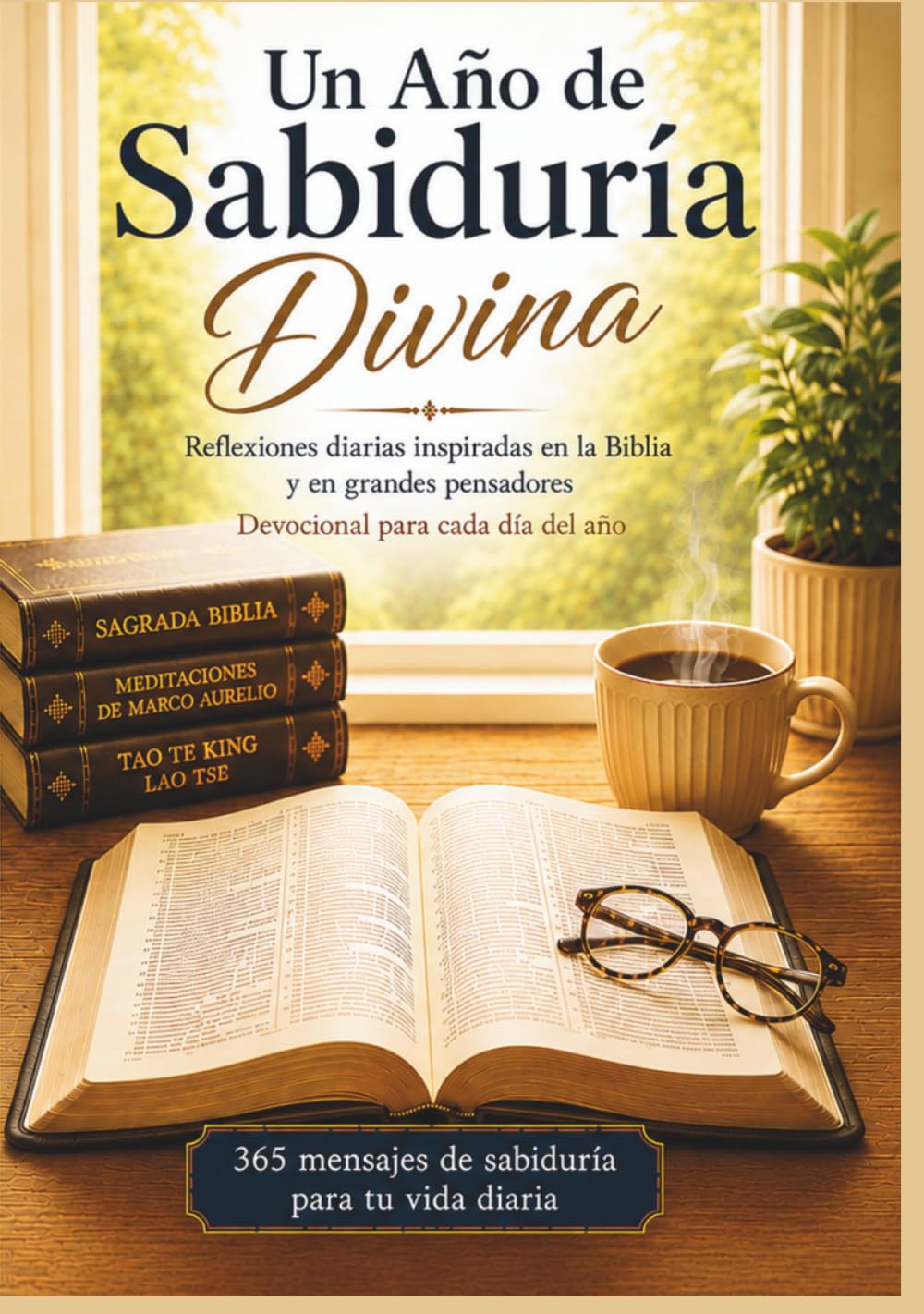 Un año de sabiduría divina: Devocional de 365 días con mensajes de la Biblia, de filósofos y maestros espirituales.