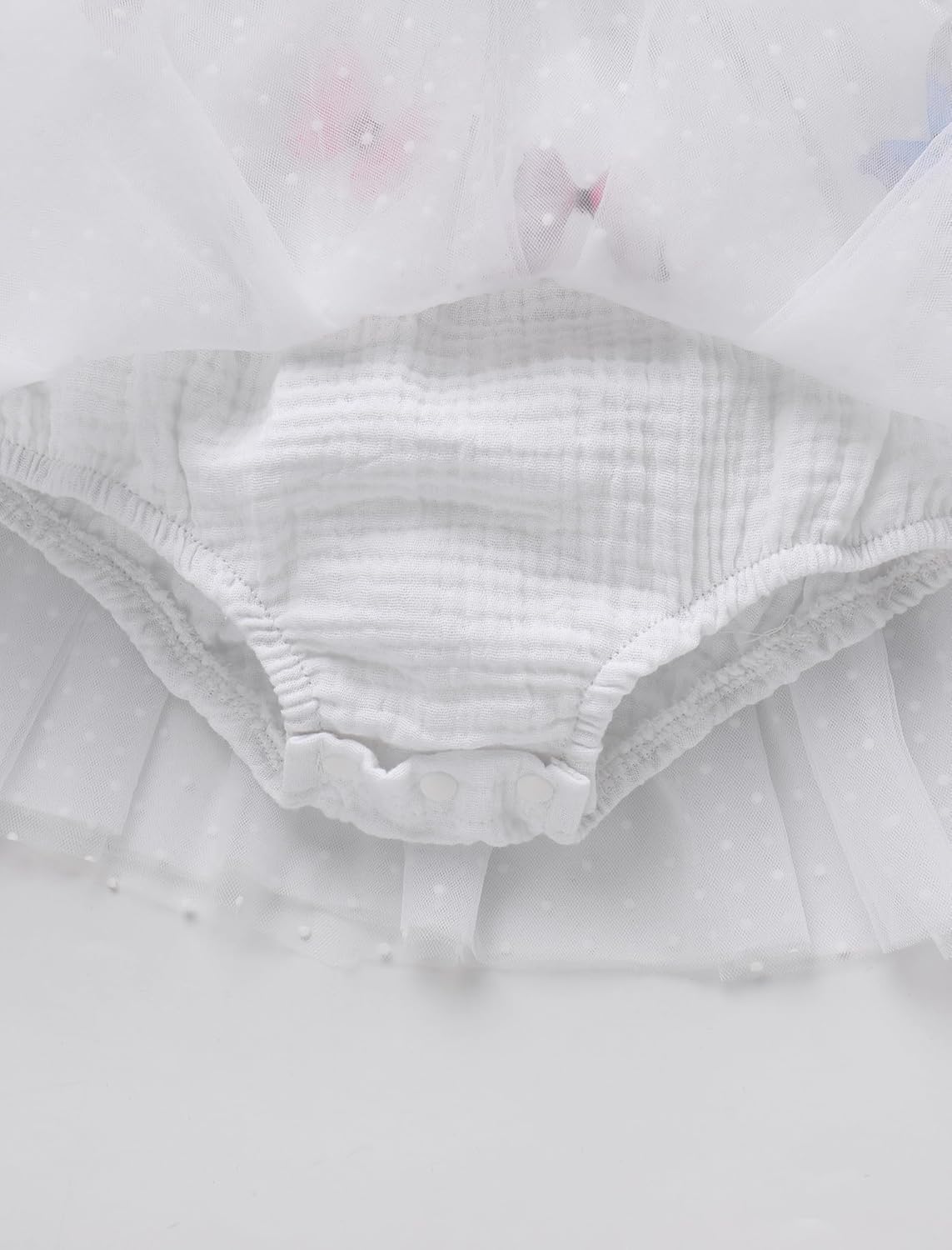 IDOPIP Butterfly 1st Birthday Outfit for Baby Girls Embroidery One Romper Smocked Tutu Dress with Headband Cake Smash Clothes - Image 7