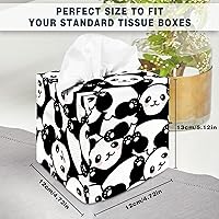 Vista 27 de Tissue Box Cover Square Decorative Tissue Box Holder Cute Funny Cube Tissue Case Cover-Alpaca Tissue Box Cover