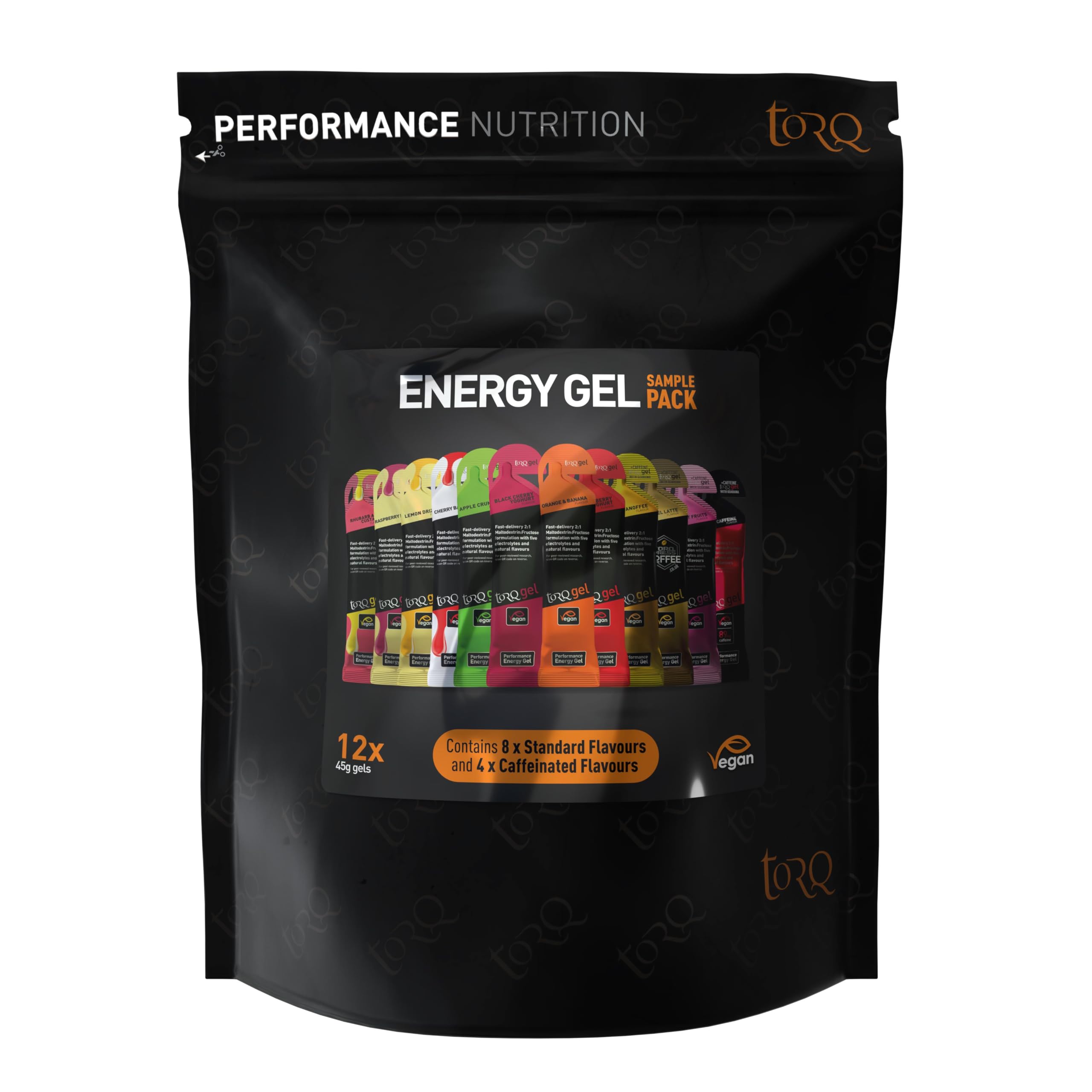 Torq Energy Gel Sample Pack of 12 - Ultimate On The Go Quick Release Energy - 30g of Carbohydrates - Running/Cycling/Sports Gels - Taster Pack - Natural & Vegan-image-46