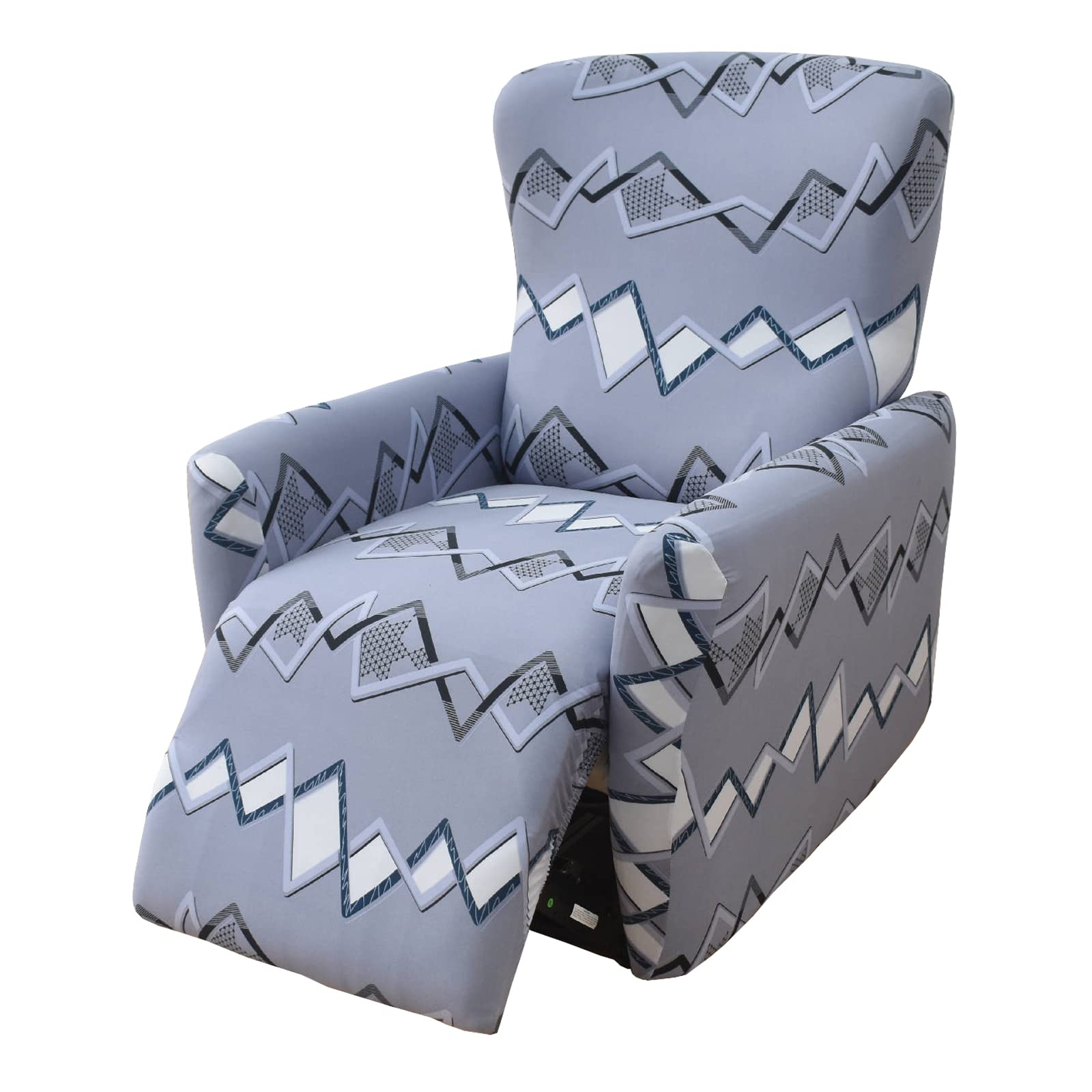 Housse de fauteuil inclinable extensible 1 place imprimée 4 pièces - AN-4